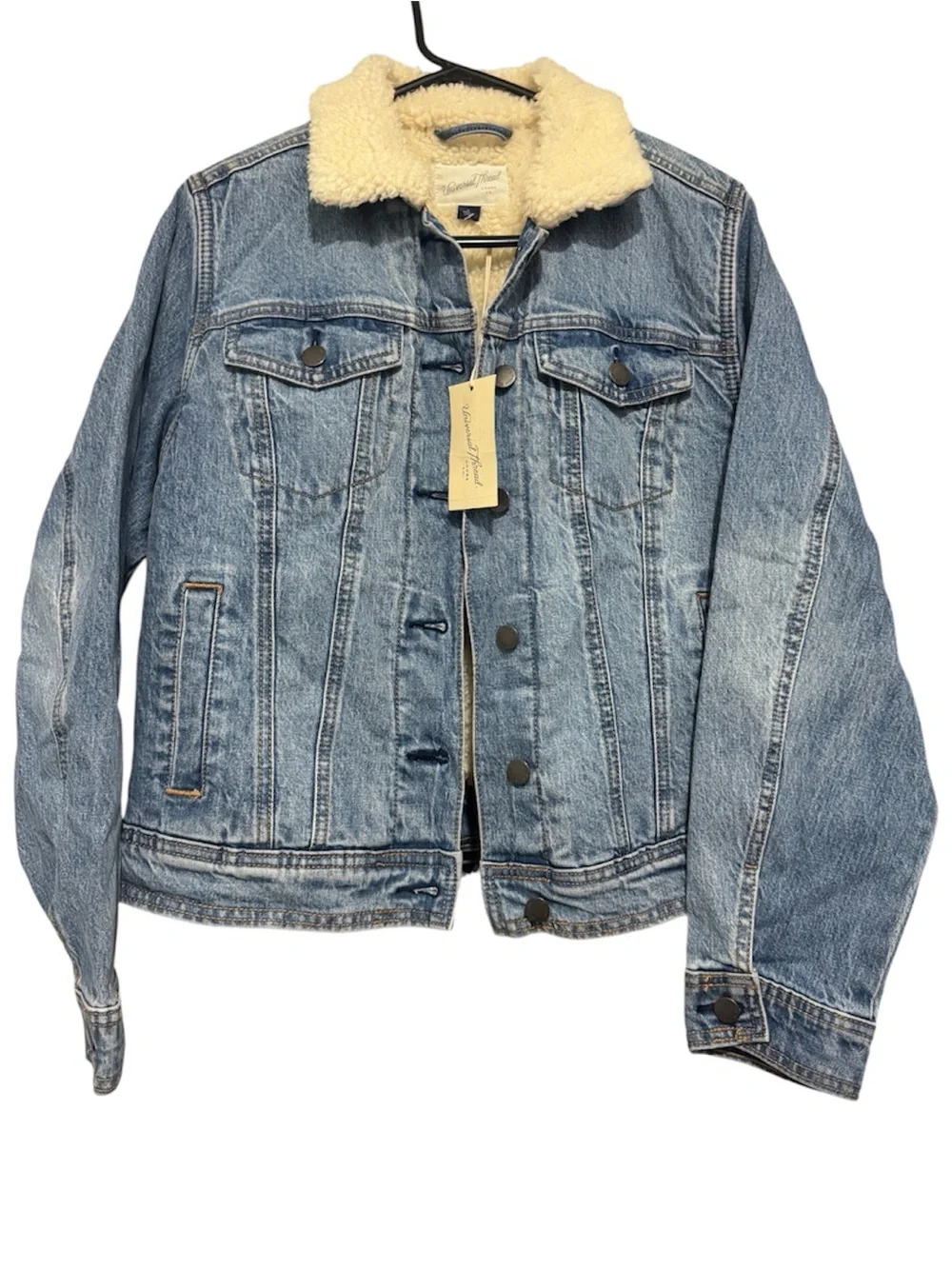 Universal Thread Cream Sherpa Lined Jacket - Picture 1 of 6